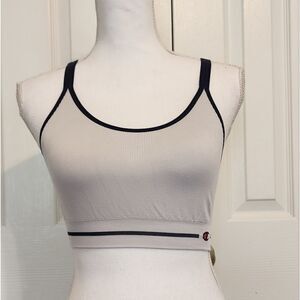 🏖 White and Blue Champion Women's Sports Bra Size Large